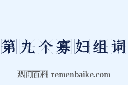 第九个寡妇组词是什么意思的图片